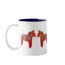 Svensk Dala häst Kaffe Muggar