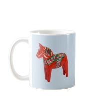Svensk Dala häst Kaffe Muggar