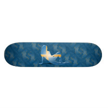 Svensk flickaSilhouetteflagga Skate Board Deck