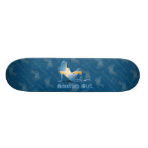 Svensk flickaSilhouetteflagga Skateboard