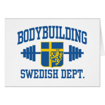 Svensk kroppsbyggare hälsnings kort