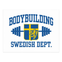 Svensk kroppsbyggare vykort