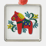 Svensk nyckfull Dala häst Juldekoration