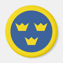 Svensk Roundel magnet Kylskåpsnagnet