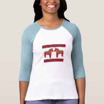 Svensk skjorta för Dala häst T Tee Shirts