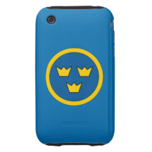 Svensk tre kronor Flygvapnet iPhone 3 Tough Case