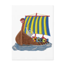 Svensk Viking Ship Vykort