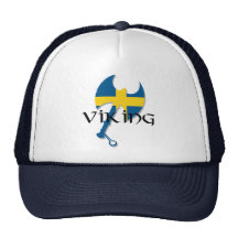 Svensk yxa för Viking sverigeflagga Trucker Kepsar