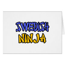 Svenska Ninja Hälsnings Kort