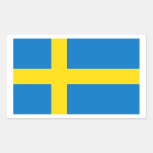 Svenskflagga Retangel Klistermärke