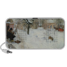 Svensklantgård i vinter mini högtalare