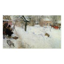 Svensklantgård i vinter visitkort