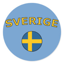 Sverige Runda Klistermärken