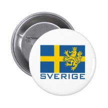 Sverige flagga knappar med nål