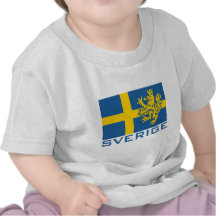 Sverige flagga tee shirts