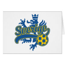 Sverige fotboll hälsnings kort
