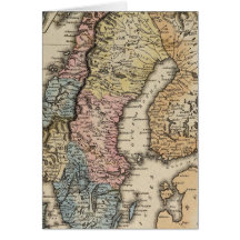 Sverige och norge 3 hälsnings kort