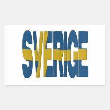 Sverige Rechthoek Stickers