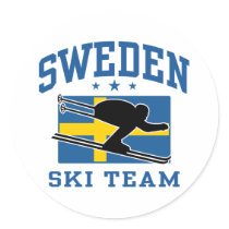 Sverige skidar laget klistermärke