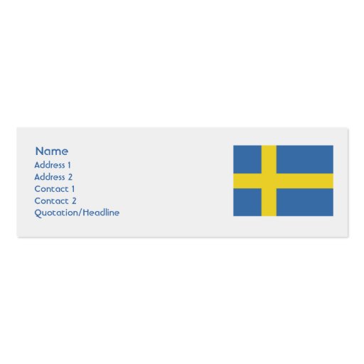 Sverige - smala visitkort mallar