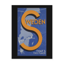 Sverige som är förlägga vykort