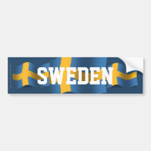 Sverige som vinkar flagga bildekaler