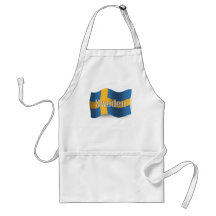 Sverige som vinkar flagga förkläde