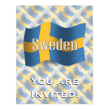 Sverige som vinkar flagga anpassade tillkännagivande