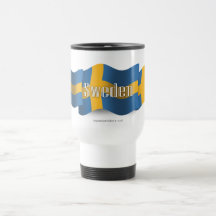 Sverige som vinkar flagga kaffe kopp