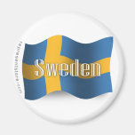 Sverige som vinkar flagga kylskåpmagneter