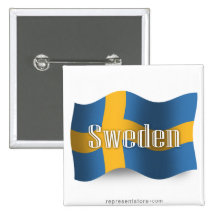 Sverige som vinkar flagga nål
