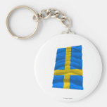 Sverige som vinkar flagga nyckelring