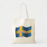 Sverige som vinkar flagga tygkasse