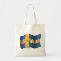 Sverige som vinkar flagga tygkasse