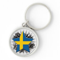 Sverige stjärna nyckel ringar