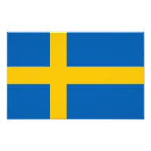Sverige - svenskflagga fotontryck