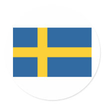 Sverige/Sverige Runda Klistermärken