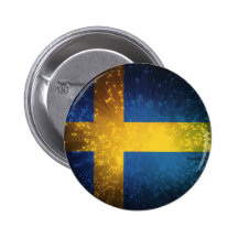 Sverige; Sverigeflagga Knapp Med Nål