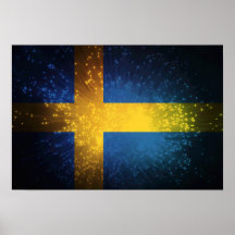 Sverige; Sverigeflagga Print