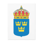 Sverige vapensköld (mindre) vykort