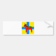 SverigeDala häst Bildekal