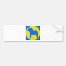 SverigeDala häst Bildekal