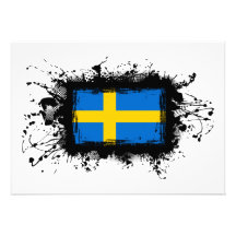 Sverigeflagga Anpassningsbara Inbjudningskort
