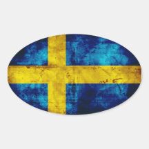 Sverigeflagga Klistermärke