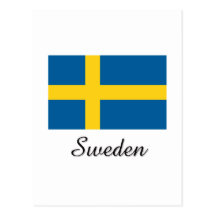 Sverigeflaggadesign Vykort