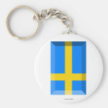 Sverigeflaggajuvel Nyckel Ringar