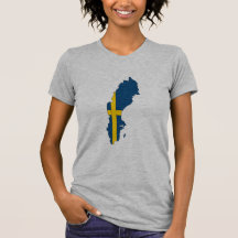 Sverigeflaggakarta T-shirt