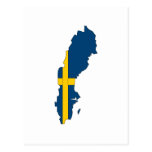 Sverigeflaggakarta Vykort
