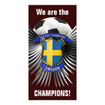 Sverigefotbollmästare Hälsningskort Med Foto