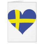 sverigekärlekhjärta - svenskflagga hälsnings kort